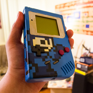 Custom painted megaman gameboy